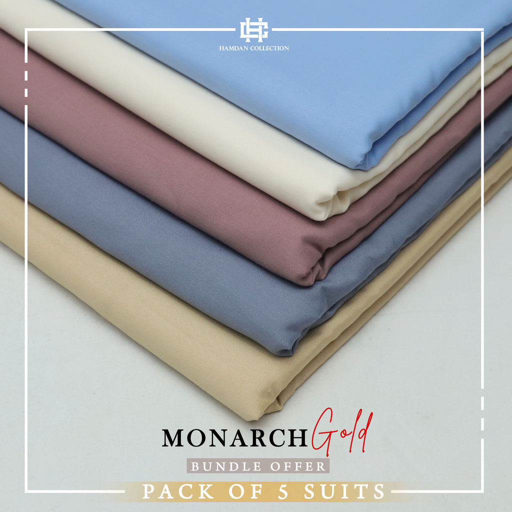 Pack of 5 Suits - Monarch Gold  Super Premium Soft Wash & Wear
